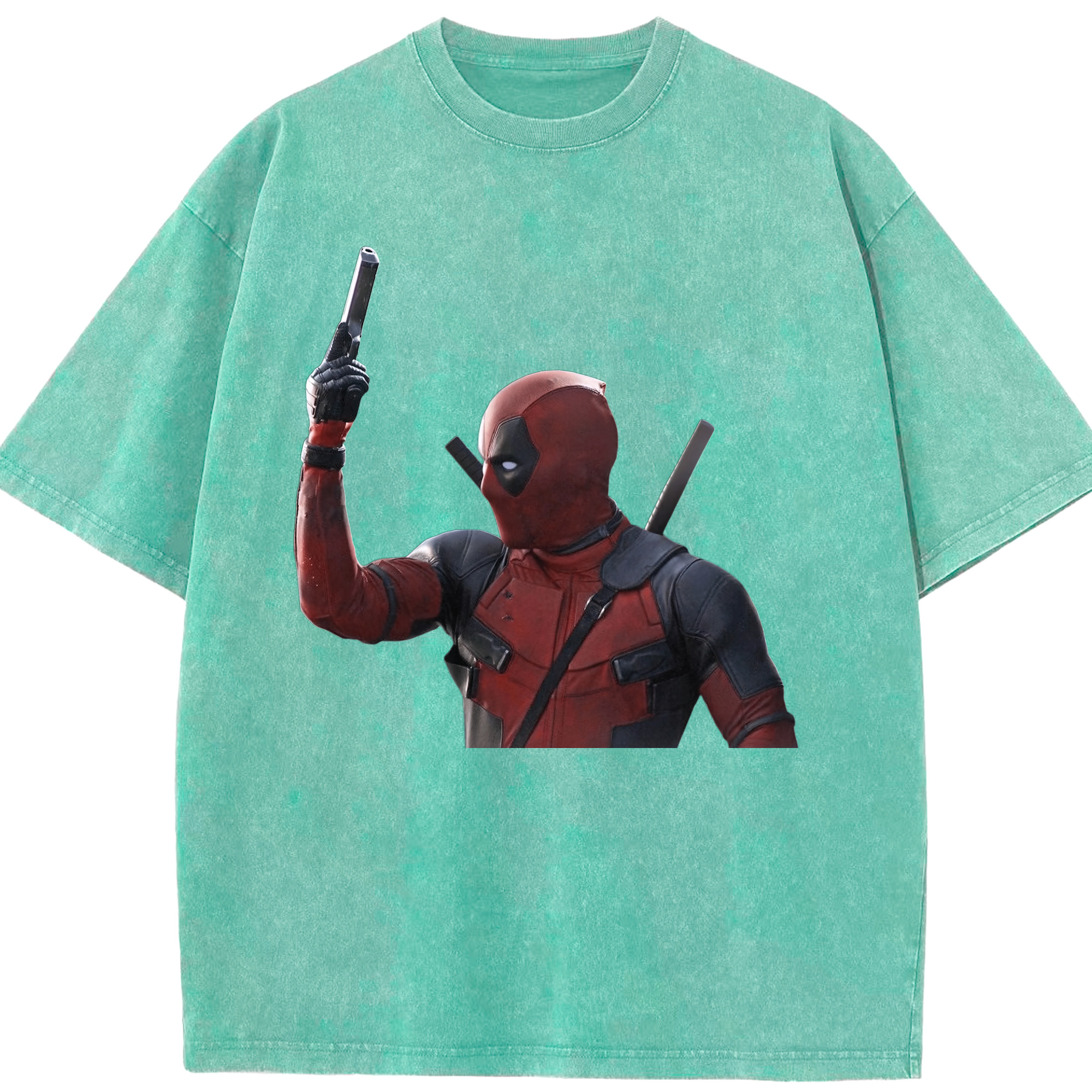 （画像用） Deadpool デッドプール 綿100% ヴィンテージ風 半袖Tシャツ（フロントプリント）